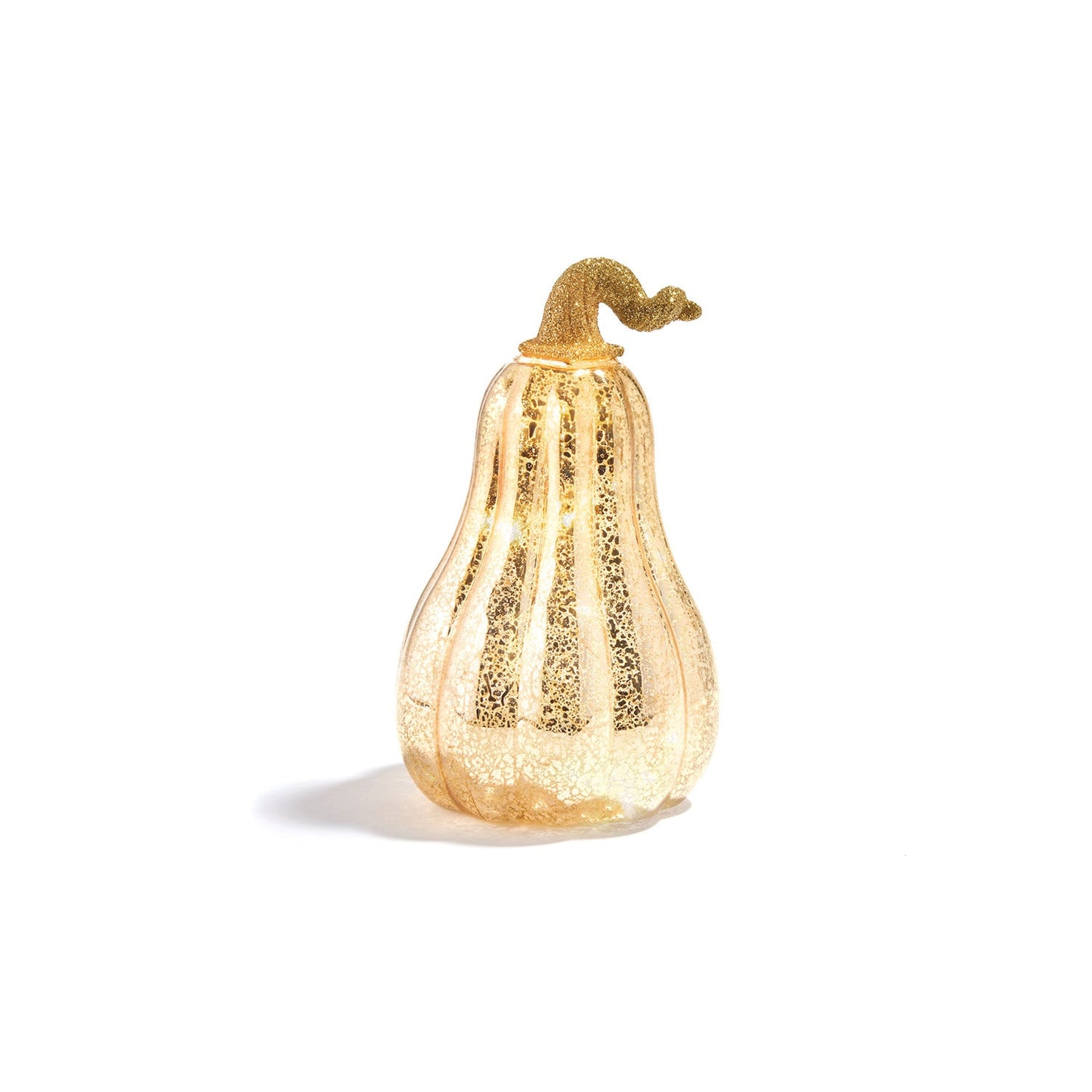 Gold Decor Hut| LED Pumpkins with Mercury Glass Finish, Set of 3