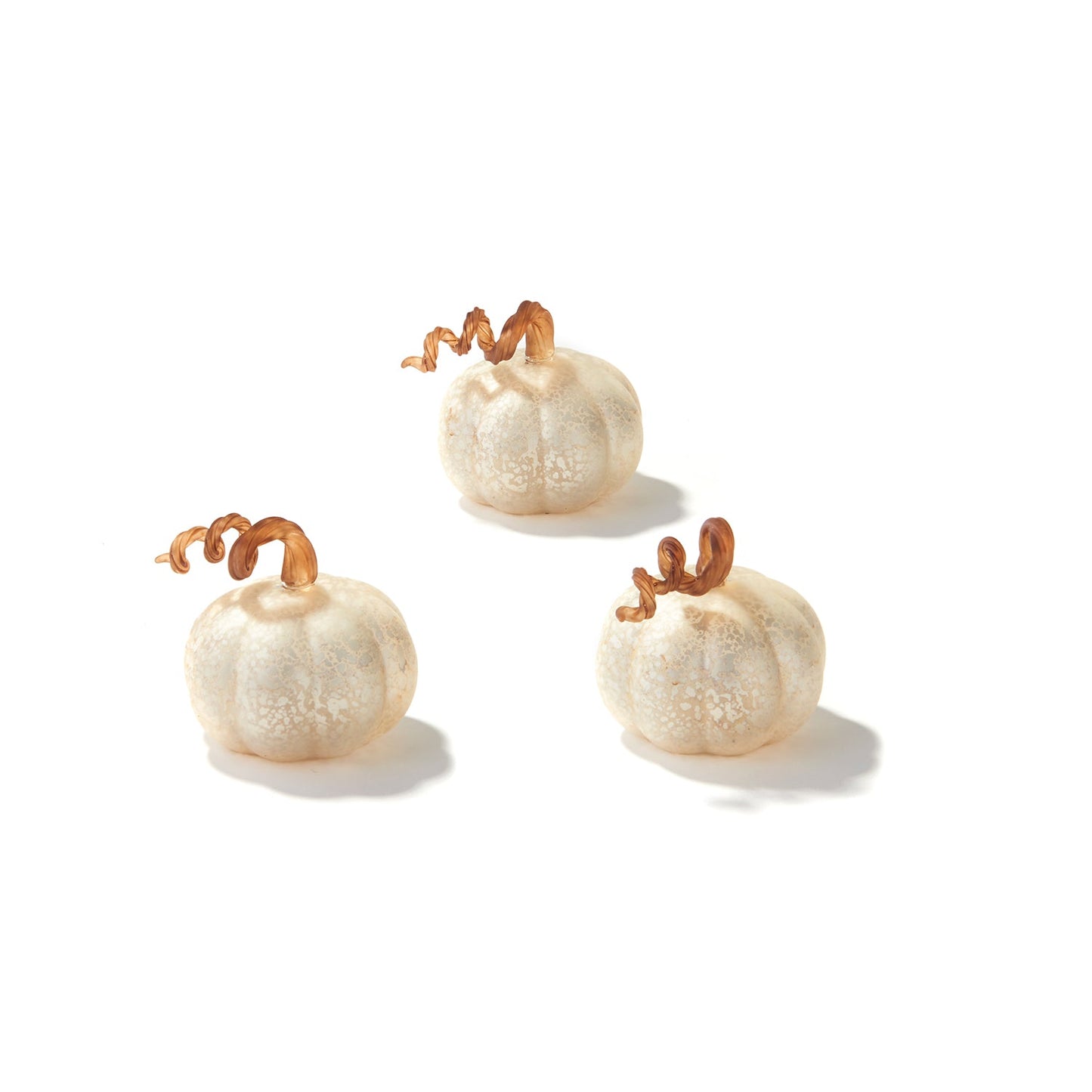 Decor Hut| Brynn Mini LED Pumpkins, White, Set of 3